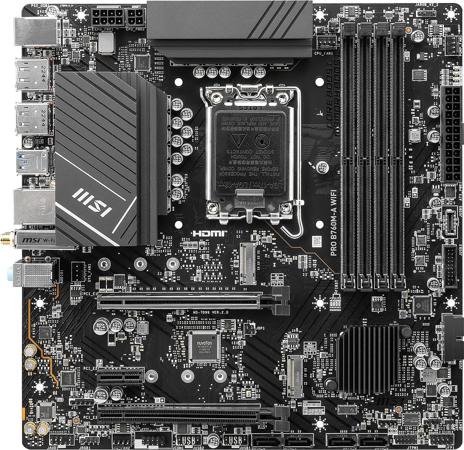 MSI Motherboard PRO B760M-A WIFI DDR5 MSI Motherboard PRO B760M-A WIFI DDR5